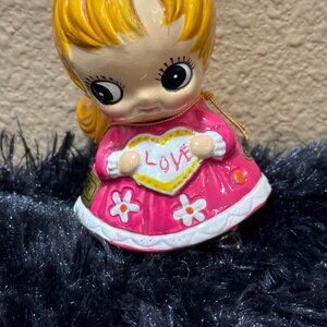 Vintage Josef Originals February Birthday Big Eye Girl 1960's Tag